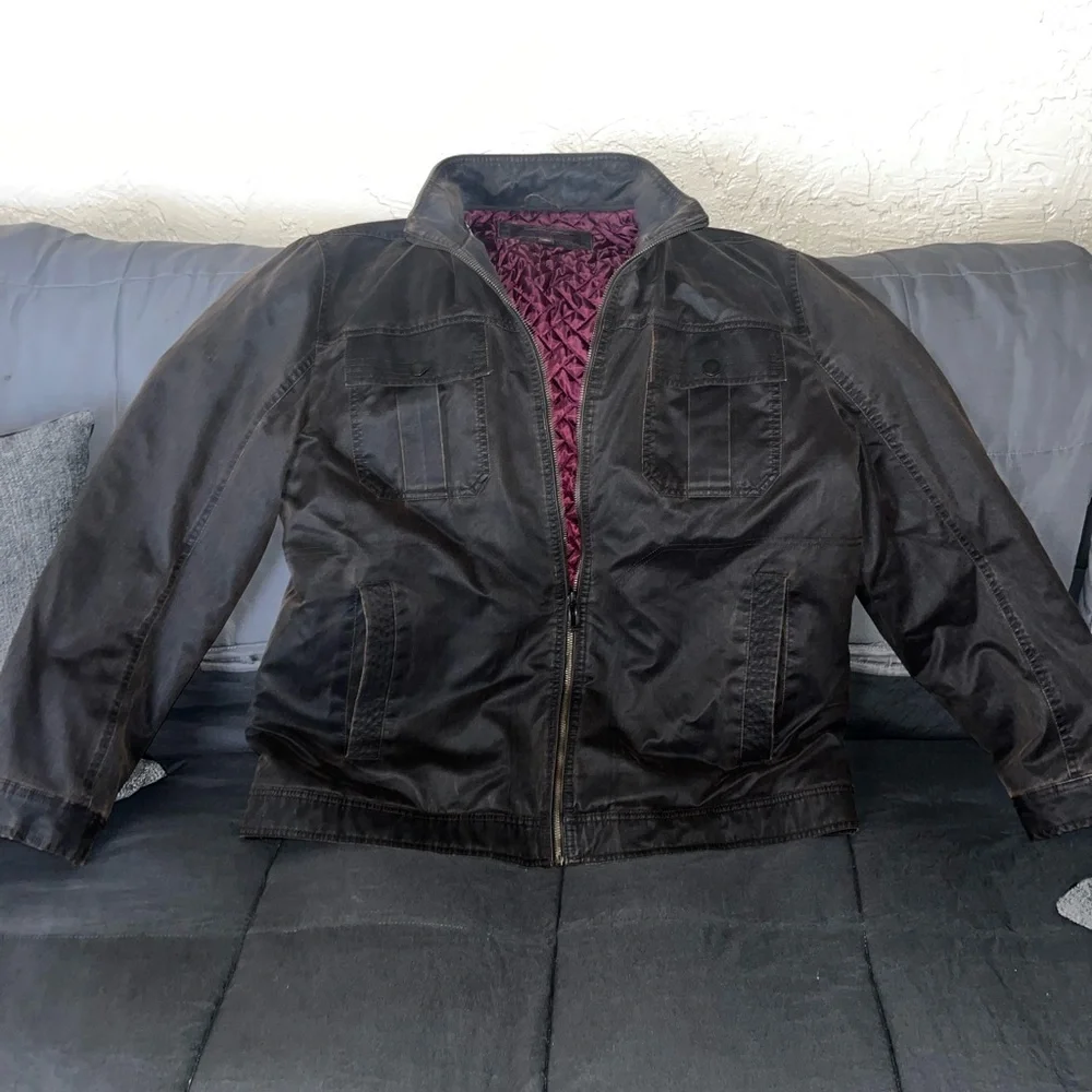 Johnston & Murphy Brown Military Field Jacket Utilitarian Design- XL - Picture 1 of 10